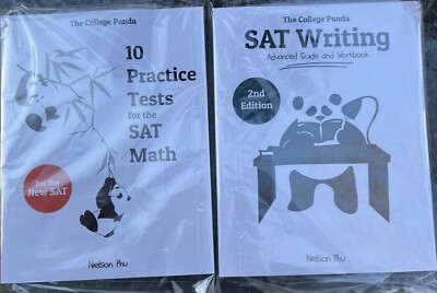 Sat Panda Math Book NEW 2 Pack Nielson Phu The Collage Panda SAT writing AND Math Work ...