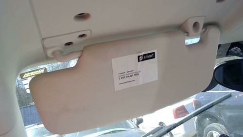 2008 - 2015 Smart Fortwo Sun Visor LH Driver Side Gray OEM 4518100310C24A - Picture 2 of 2