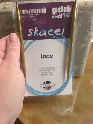 addi Turbo  LACE Circular Knitting Needles Skacel US #10.5 (6.5mm) 40 inch 100cm