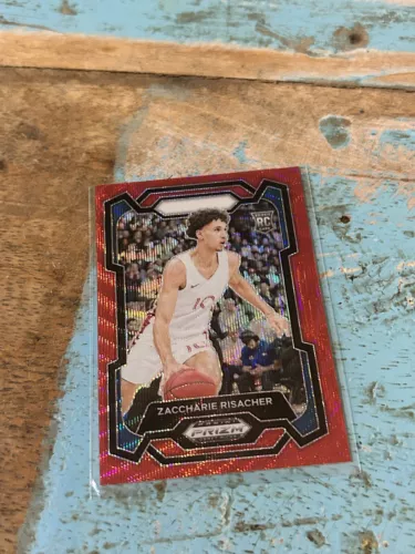 2024 Panini Prizm Draft Picks - Zaccharie Risacher #69 Red Wave Prizm (RC)