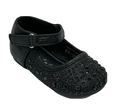 Leylah 08-18 Baby Toddle Dress Pageant Evening Party Shoes Black size 