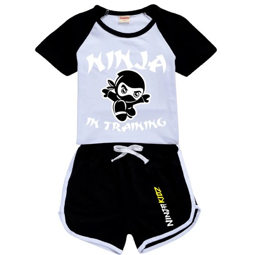 Clothing Set NINJA KIDZ Kids Sports T Shirt +Pants 2-piece Set Outfits Pyjamas - Picture 7 of 51
