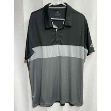 Adidas Men's Polo Black Gray Size XL EUC 