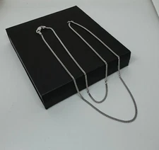 9ct White Gold 1.4mm Diamond Cut Curb 20" / 50cm Neck Chain (006G)