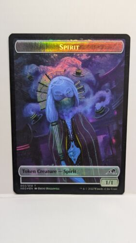 Ficha de doble cara Spirit (002) Treasure (017) Kamigawa: Neon Dynasty Foil - Imagen 2 de 3