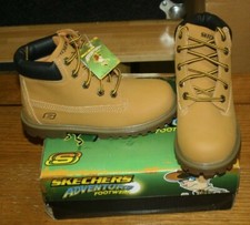 NIB SKECHERS MECCA BUNKHOUSE BOOTS YOUTH SIZE 1 WHEAT FREE SHIPPING