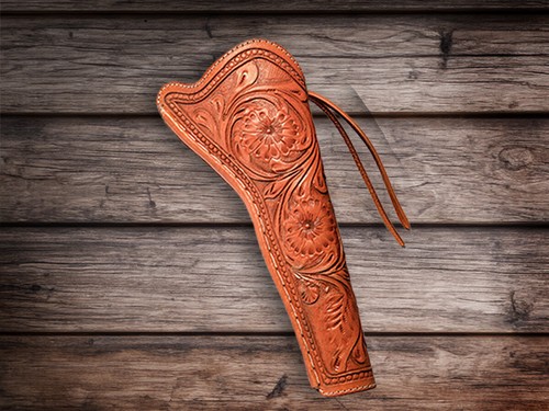 22 38/357 44/45 Tooled Leather Gun Pistol Holster Scabbard Case Western Cowboy - Picture 21 of 57