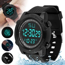 Waterproof Men Military Sports Digital Watch Tactical LED Backlight Wristwatch