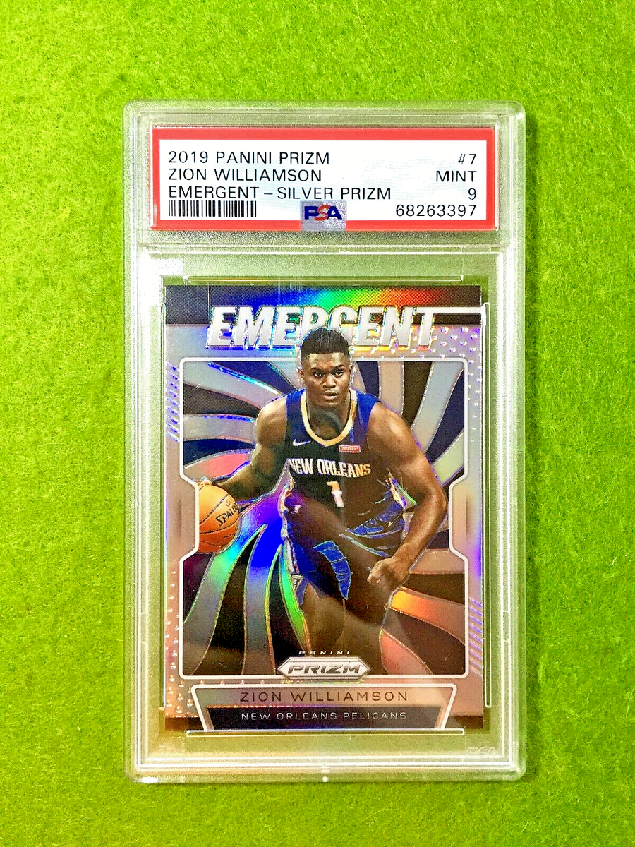 ZION WILLIAMSON SILVER PRIZM ROOKIE CARD PSA 9 SP RC 2019 Prizm rc 