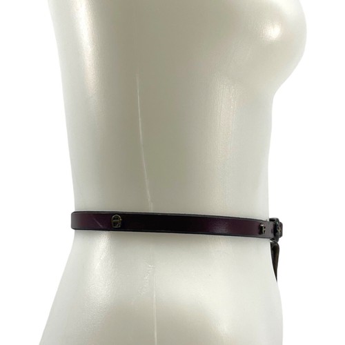 Vintage 70er ETIENNE AIGER Leder Messing Nieten Gürtel Kartenetui Gürteltasche OXBLOOD - Bild 13 von 22