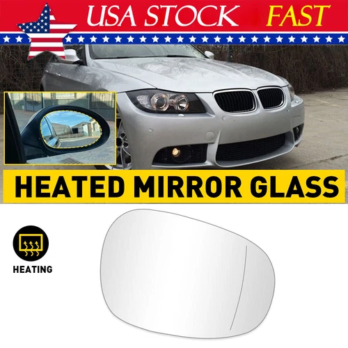 Passenger Side Mirror Glass Heated For BMW E81 E90 E91 E92 325i 328i 335i 09-13