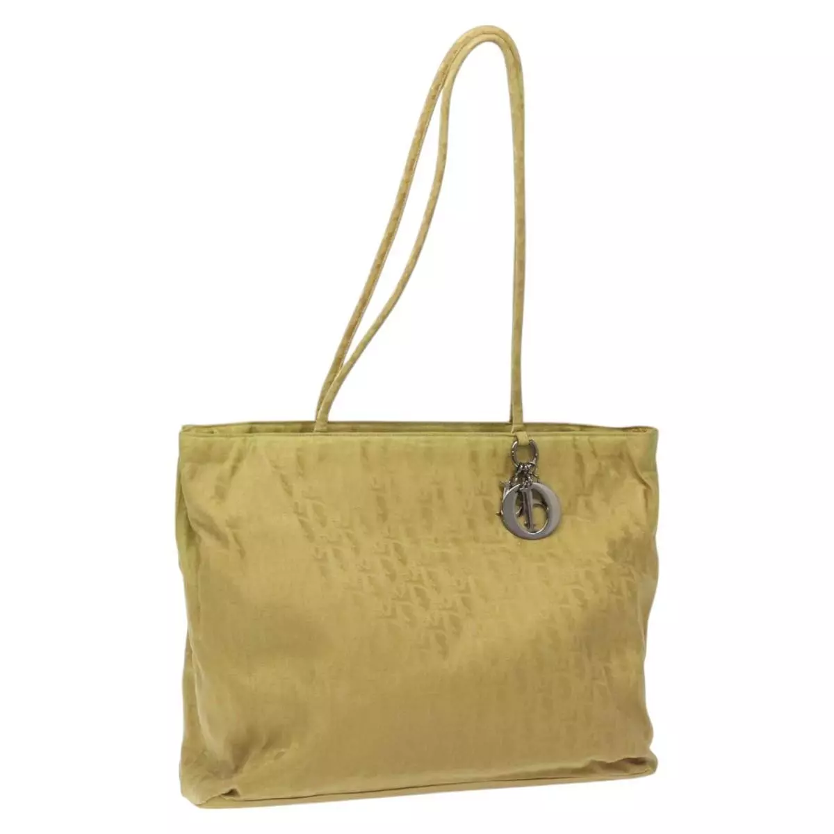 Sac fourre tout Christian Dior Trotter toile jaune authentique 17386