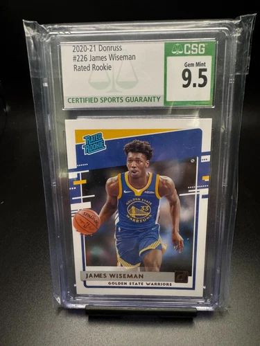2020-21 Donruss Basketbal 🏀 #226 James Wiseman Rated Rookie🔥CSG Gem Mint 9.5🔥