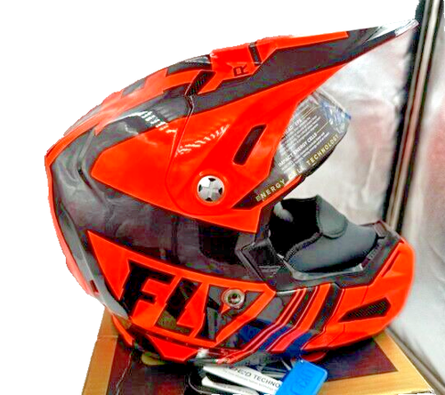 Fly Racing Formula Carbon Vector Cold Weather Helmet Neon Orange Size Small - Picture 4 of 7