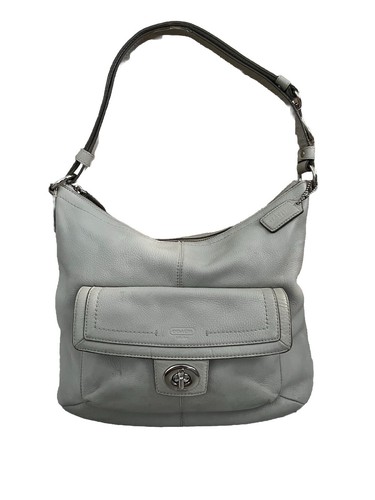 echt Coach Penelope creme beige Kiesel Leder Schultertasche F19045 - Bild 1 von 14