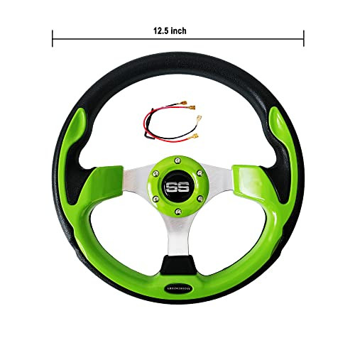 Golf Cart Steering Wheel for EZGO Club Car and Yamaha Lime Green2 - Picture 5 of 5
