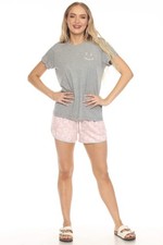 PJ Salvage Pink Dream Live Life Gratefully Short Pajama Set RMLGST5