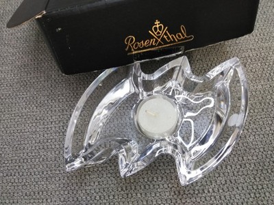 NEW  Rosenthal Classic Crystal Accordion Glatt VOTIVE  (6''X5'')