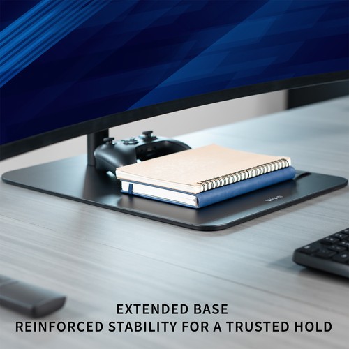VIVO Dual Ultrawide Monitor Desk Stand, Mount for 2 Computer Screens up to 49" - 第 5/8 張圖片