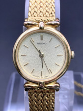 [N Mint] Orologio da donna vintage SEIKO 2P21-0260 con quadrante dorato,...