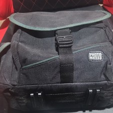 Photo Mate Black Canvas Shoulder Bag for Camera, Lens  Filter, Padded