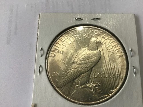 1923 d silver Pease dollar AU