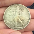 1918 D Walking Liberty Half Dollar 50C 90% silver semi key date