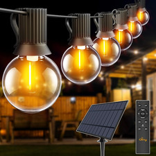 Solar-Lichterkette Außen 20M 30+2 LEDs Timer Wasserdicht Garten Balkon Party