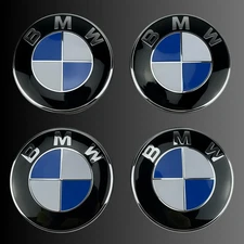 New Set (4) Wheel Center Emblem Caps for BMW Sport 68mm