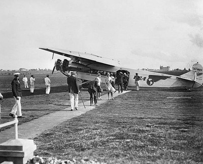 Havana Cuba Passengers board a plane preparing to leave Columbus Fi- Old Photo