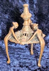 Bronze Top/Finial from Steuben Art Glass Perfume Lamp Art Nouveau Figures