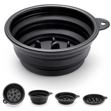 Foldable Shaving Soap Bowl Portable, Easy-to-Carry Small, Black