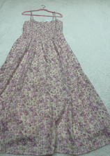 American Eagle Midi Dress Bella Pink Floral Boho Vacay Preppy Resort Large NWT