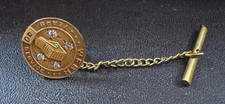 Vintage 10k gold tie tack pin WFBR 40 Years Service - .5 inch - 5 grams - 4 gems