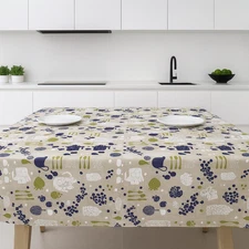 MAXI 24-seater table service Kitchen blue 140x450 with napkins