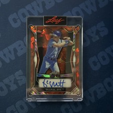 GEORGE BRETT 2025 LEAF METAL AUTHENTICS ON CARD AUTO 4/8 ROYALS