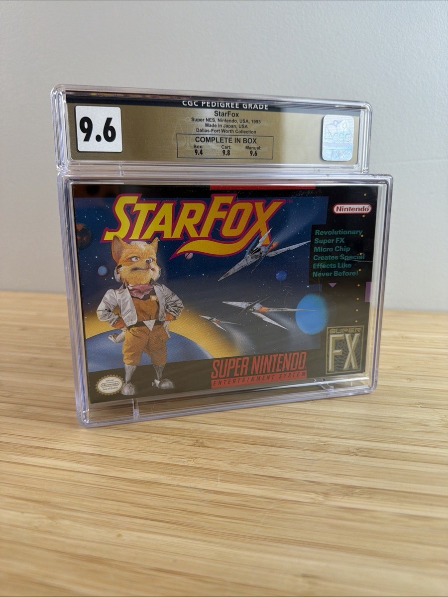 モーニングタイド　トーナメントブースターBOX Star Fox (Super Nintendo, 1993) SNES CGC 9.6 CIB - Box 9.4 Cart