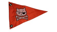 Custom Triangle Cat N Bones Safety Flag Bicycle Recumbent Trike Scooter