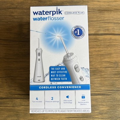 Waterpik Cordless Plus Zahnseide WP-490UK weiß tragbare Munddusche NEU