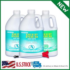 Deep Pour Epoxy Resin 1.5 Gallon 2-4 Inch Pour Depth Low Viscosity Crystal C...