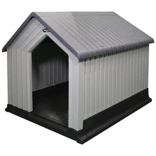 MiraPet Dog House, Indoor or Outdoor Durable Plastic Waterproof Shelter, Large