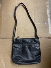 Jack Georges Black Crossbody Bag Purse Zip Pockets Lined M dium