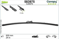 Valeo Scheibenwischer Wischblatt WischerbläTter Canopy Beifahrerseitig 583975