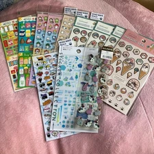 Mindwave Sticker Set Showa Retro Characters Animals Food 16PCS Used