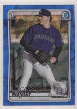 2020 Bowman Chrome Draft Sapphire Edition Sam Weatherly #BD-109 ow1