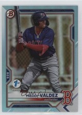 2021 Bowman Draft 1st Edition Sky Blue Foil Freddy Valdez #BD-96 0w47