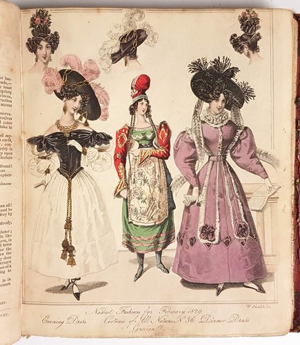 1829 The World of Fashion * Mode Modezeitschrift Kostümkunde 19.Jhd viele Tafeln - Foto 3 di 6