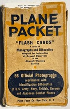 WWII Plane Packet Flash Cards 56 Aircraft ID Photos Silhouettes Plane Facts NY