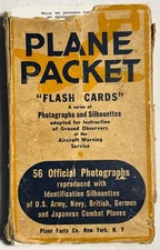 WWII Plane Packet Flash Cards 56 Aircraft ID Photos Silhouettes Plane Facts NY