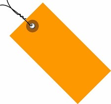 Aviditi Tyvek Wired Tags 4 3/4 X 2 3/8 12 Wire Orange Water And Tear Resistant